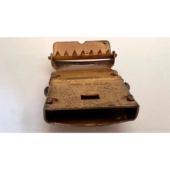 Antique United States US‎ 24K Gold Plated Army Belt Buckle Eagle Brass main image 6